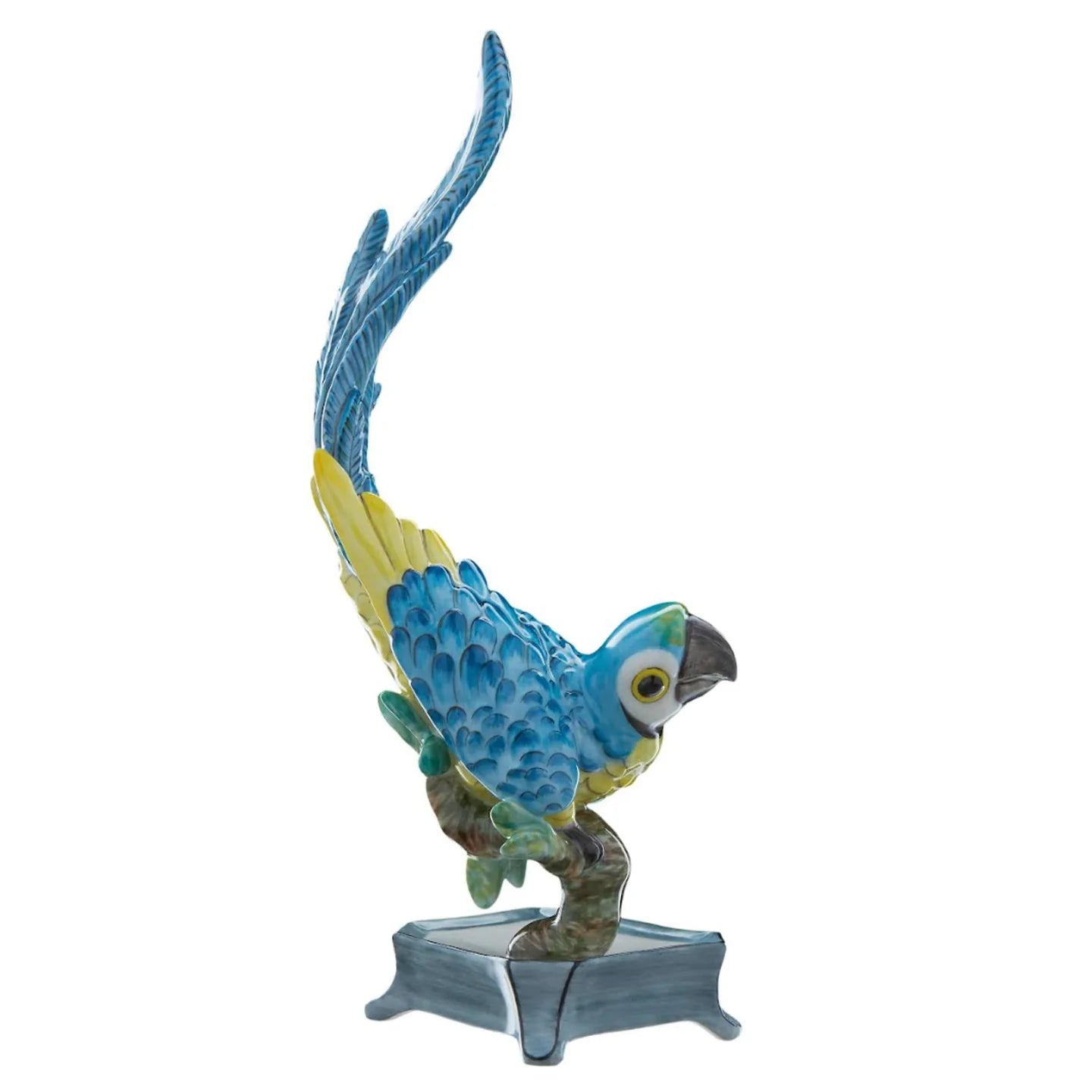 Blue Parrot Figurine 22cm